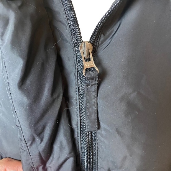 Nine West black puffer down jacket size large $ - Picture 3 of 7